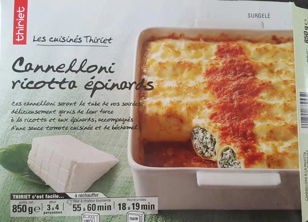 Cannelloni ricotta épinards