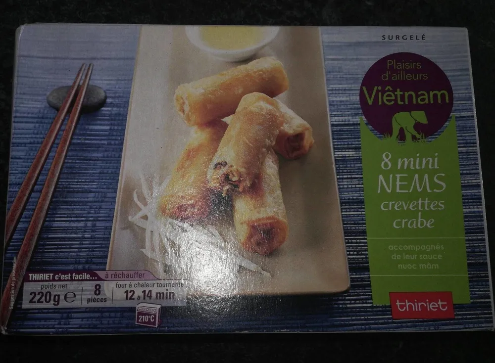 Nems crevettes crabe