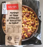Pommes de terre rissolées et boulettes au boeuf