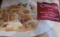Chapon, sauce au foie gras de canard, morilles et girolles