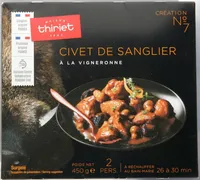 Civet de sanglier à la vigneronne