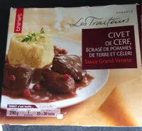 Civet de cerf, écrasé de PdT et céleri, sauce Grand Veneur