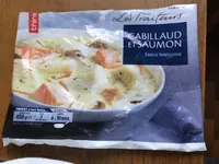 Cabillaud et saumon sauce bretonne