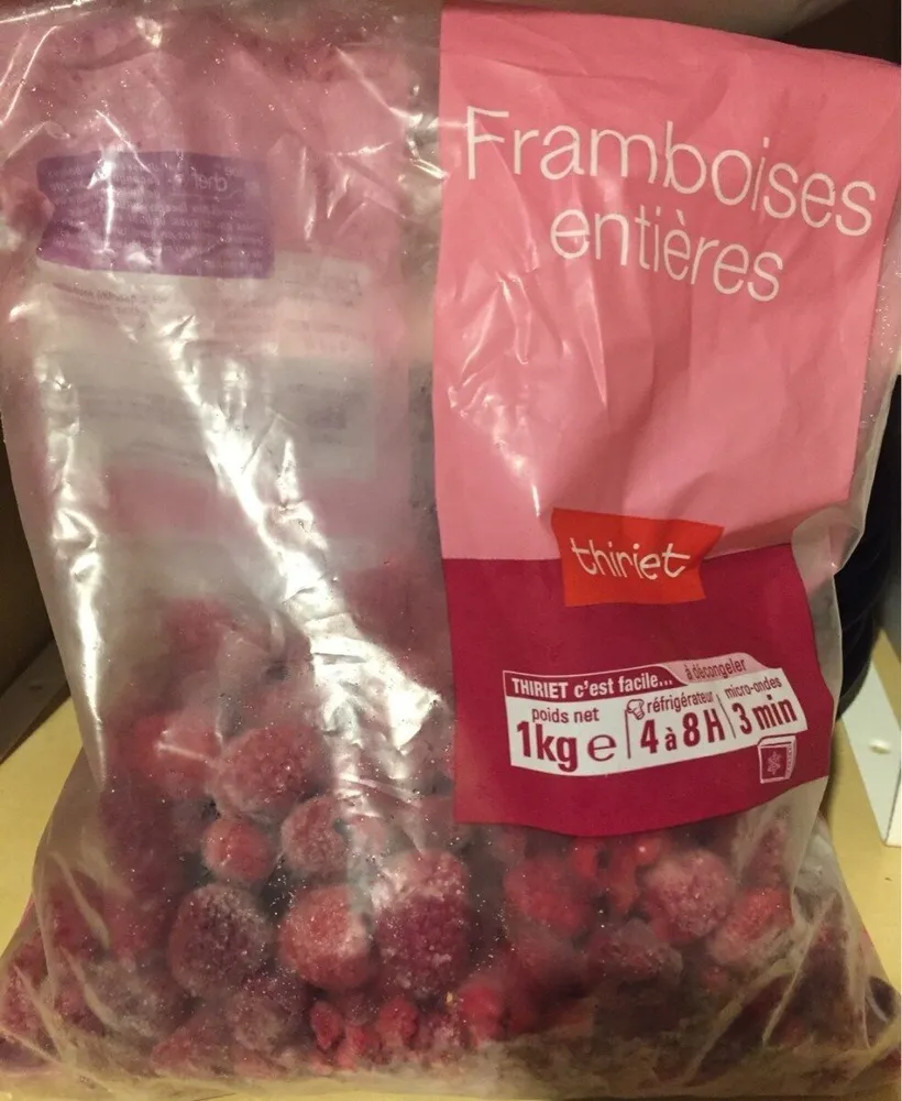 Framboises entières