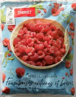 Framboises entières et brisées