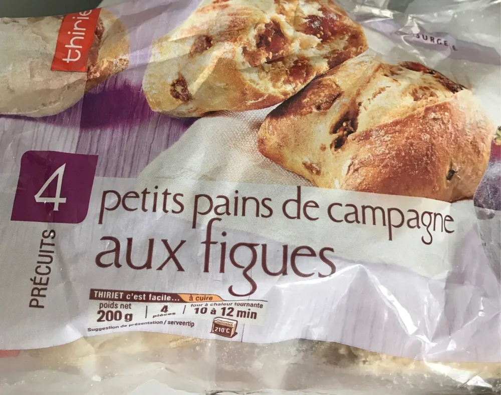 4 petits pains de campagne aux figues
