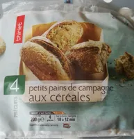 4 petits pains de campagne aux céréales
