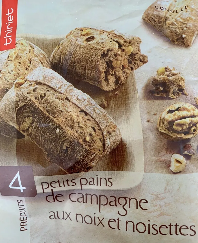 Petits pains de campagne noix et noisettes