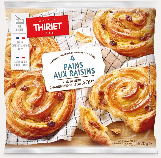 4 pains aux raisins