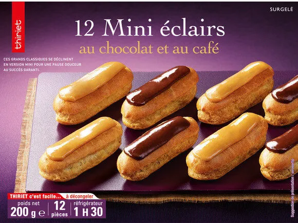Mini éclairs au chocolat et au café