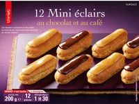 Mini éclairs au chocolat et au café