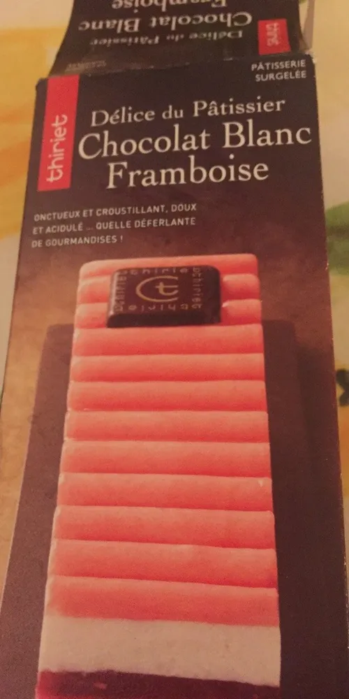 Délice du pâtissier - Chocolat blanc framboise
