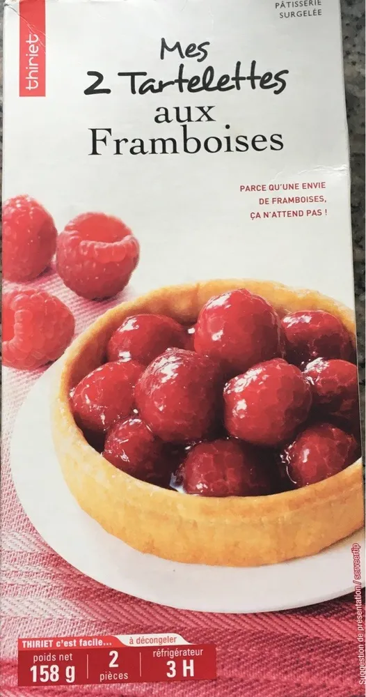 2 tartelettes aux framboises