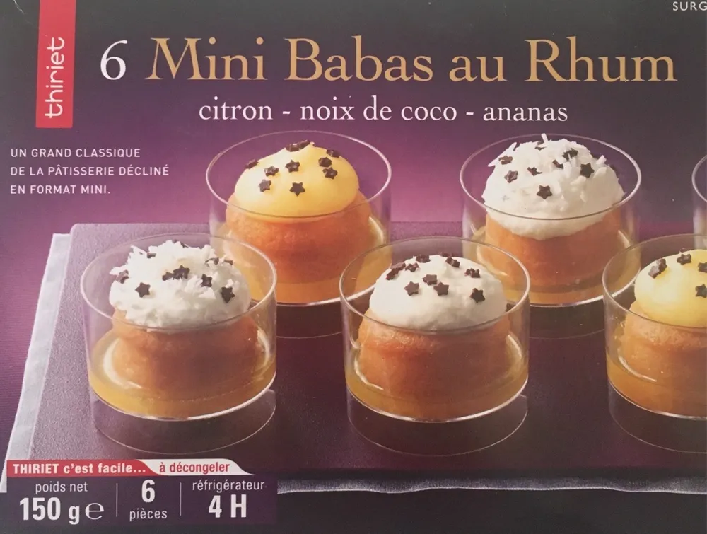 6 Mini Babas au Rhum