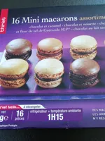 16 mini macarons assortiment chocolat