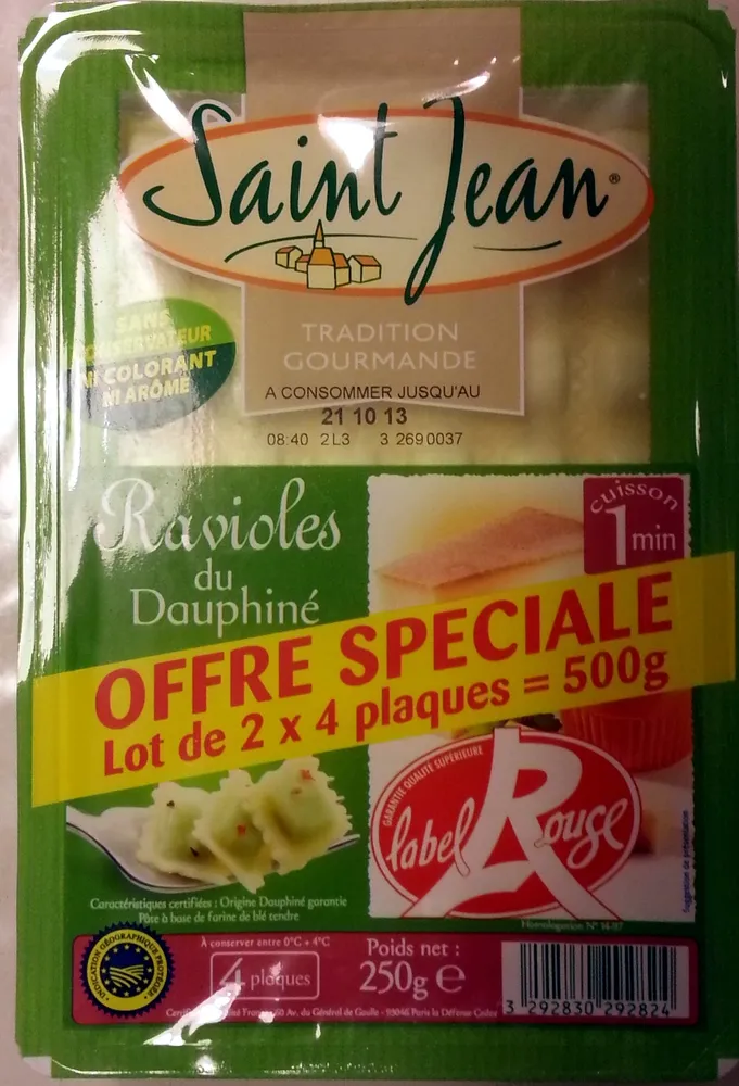 Ravioles du Dauphiné IGP label Rouge