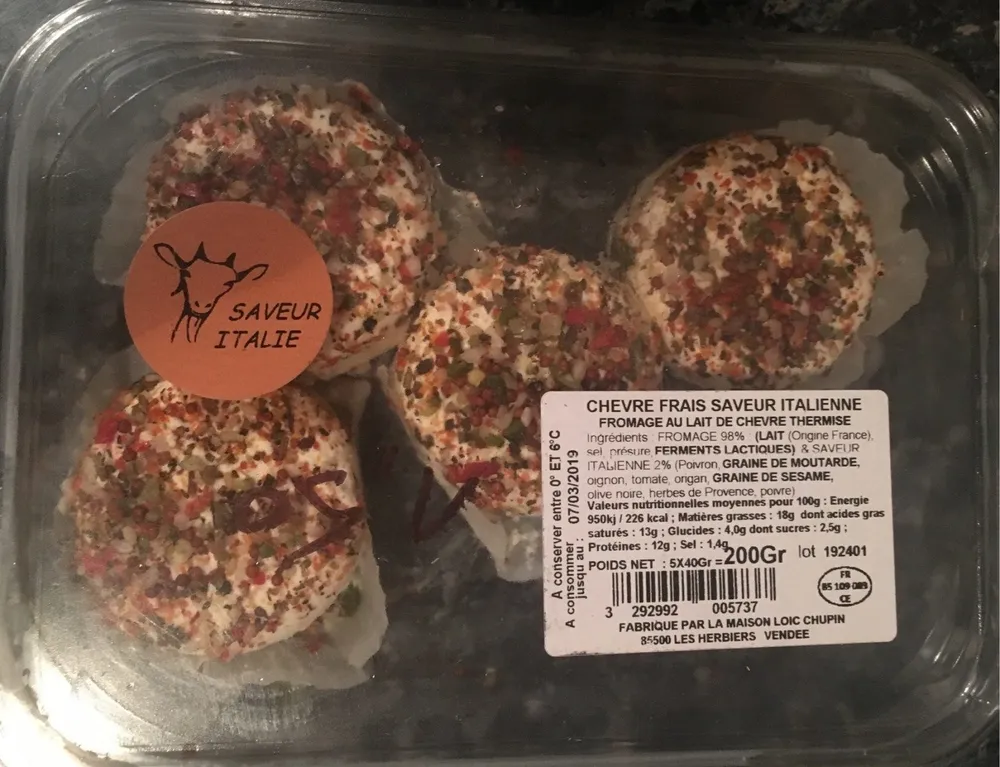 CHEVRE FRAIS SAVEUR ITALIENNE