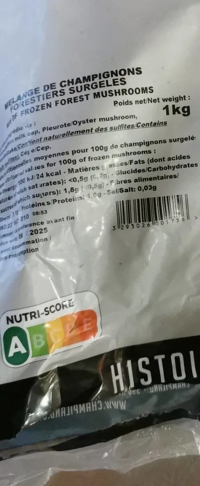 Melange de champignons forestiers surgeles