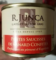Petites saucisses de canard confites