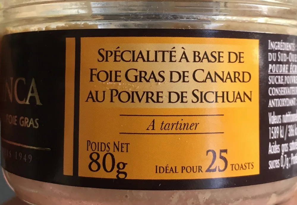 Foie gras à tartiner au poivre de Sichuan