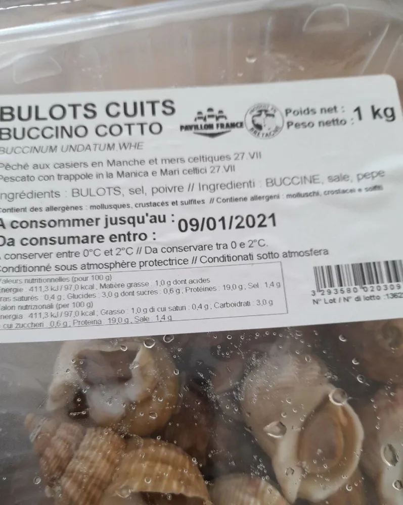 Bulots cuits