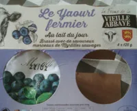 Yaourts fermiers brassés myrtilles