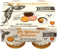 Le Yaourt fermier au lait du jour brassé sur lit d'abricot
