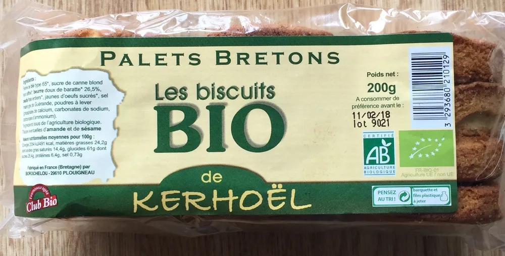 Palets Bretons - Biscuits Bio