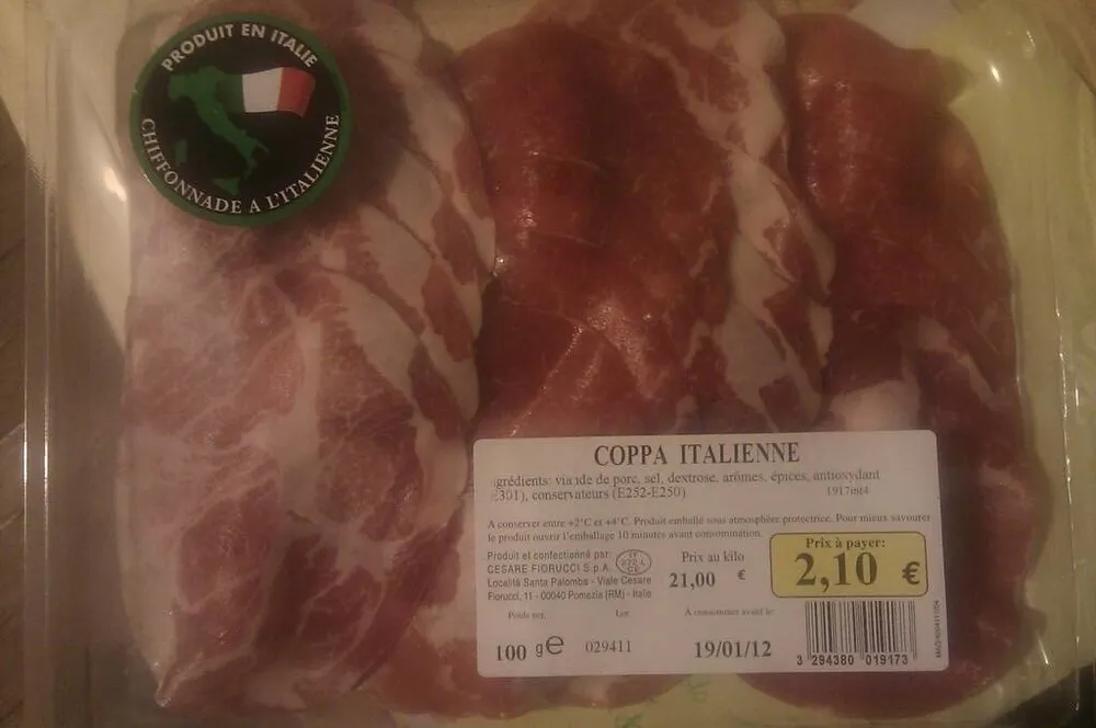 Coppa italienne, chiffonnade, la barquette de