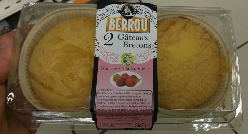 Gâteaux Bretons Fourrage à la Framboise