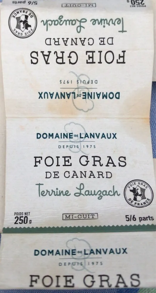 Foie gras de canard terrine Lauzach