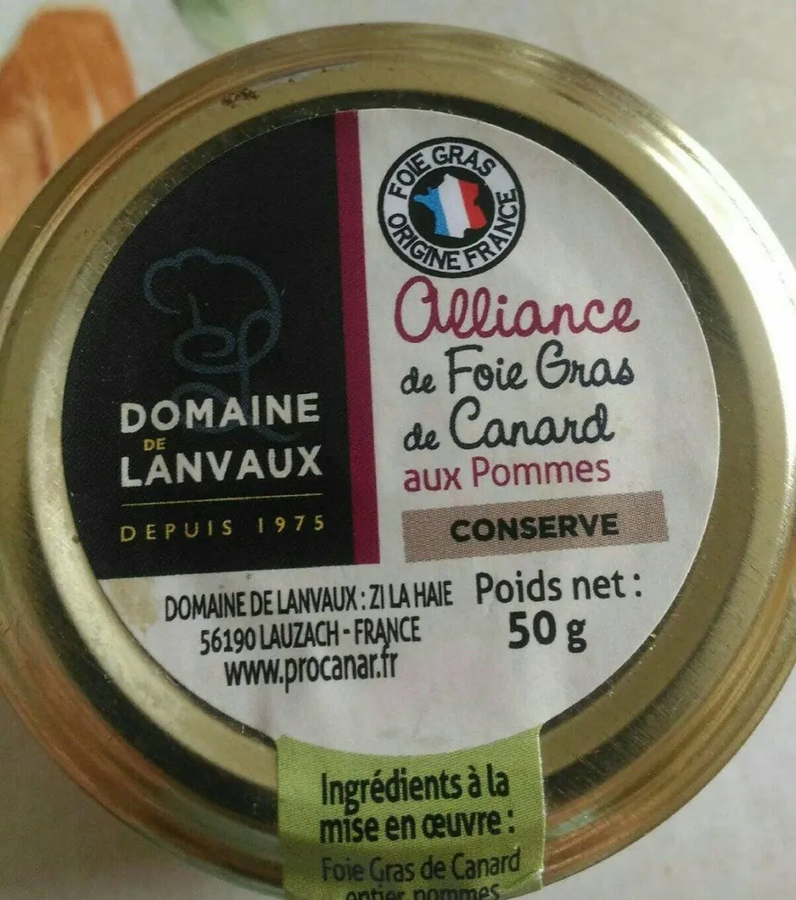 Alliance de foie gras aux pommes