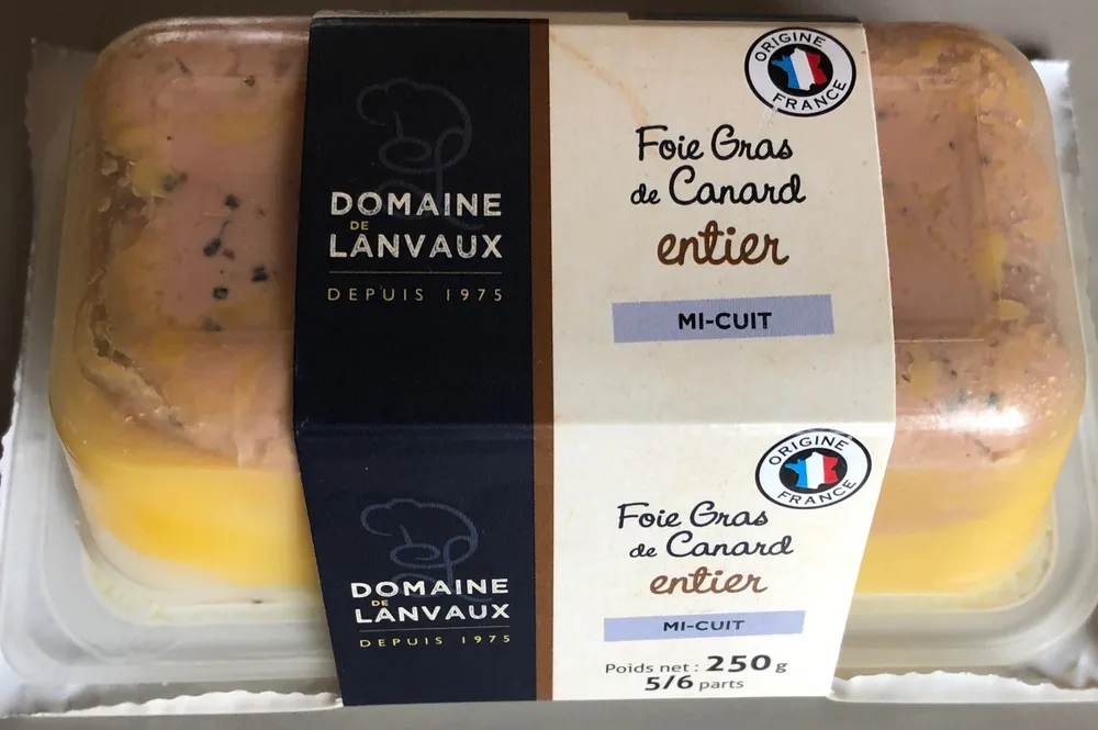 Foie gras canard entier mi-cuit