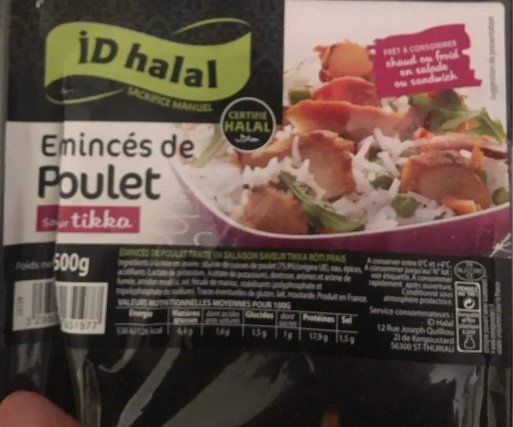 Émincé de Poulet Tikka