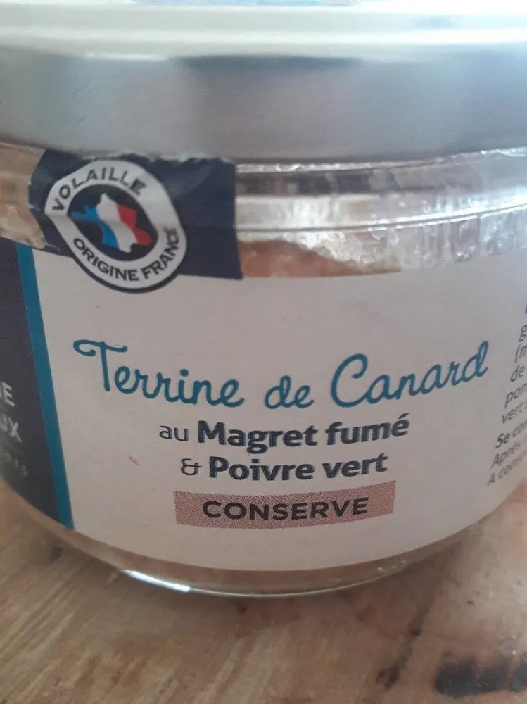 Terrine de canard au magret fumé & poivre vert