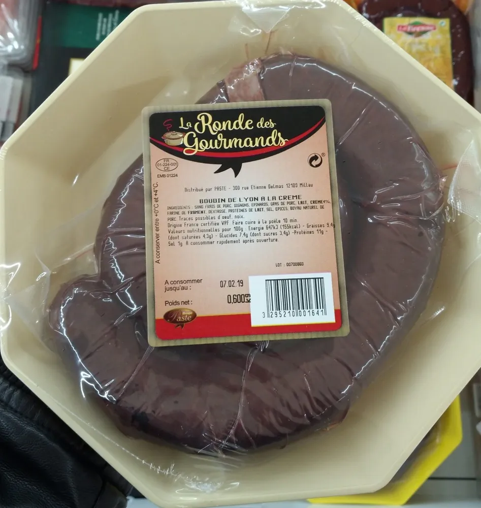 Boudin de Lyon à la crème