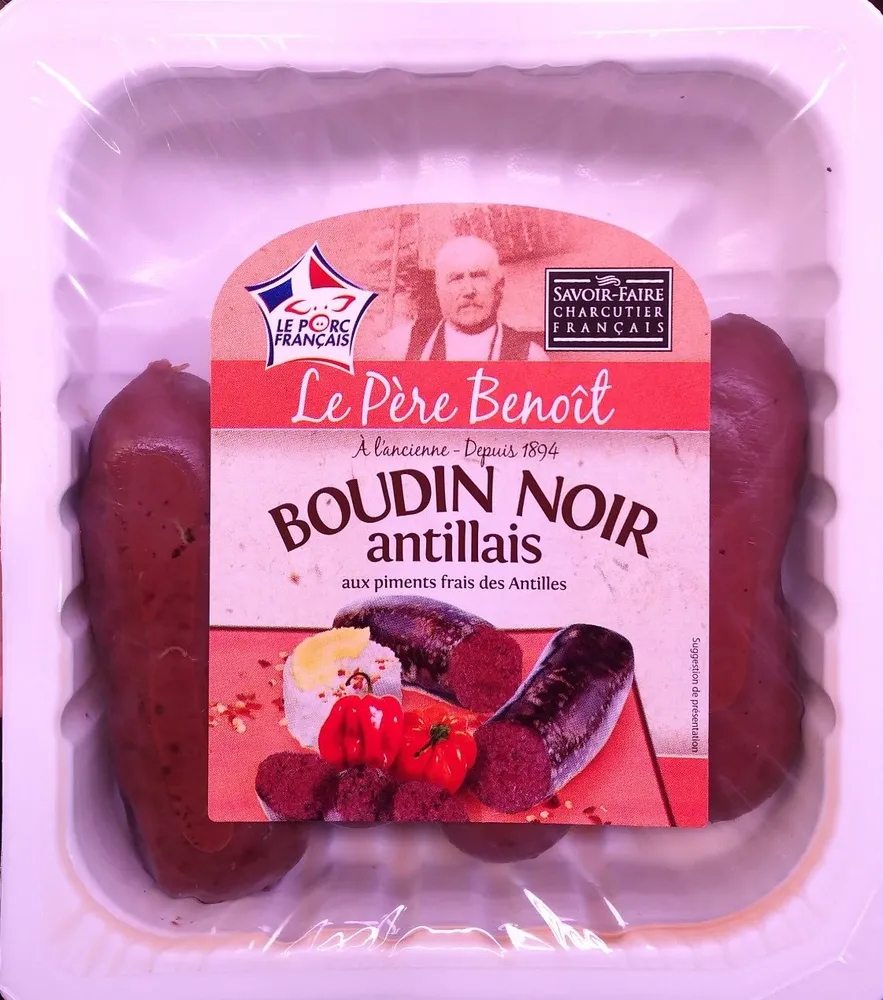 Boudin noir antillais aux piments frais des Antilles