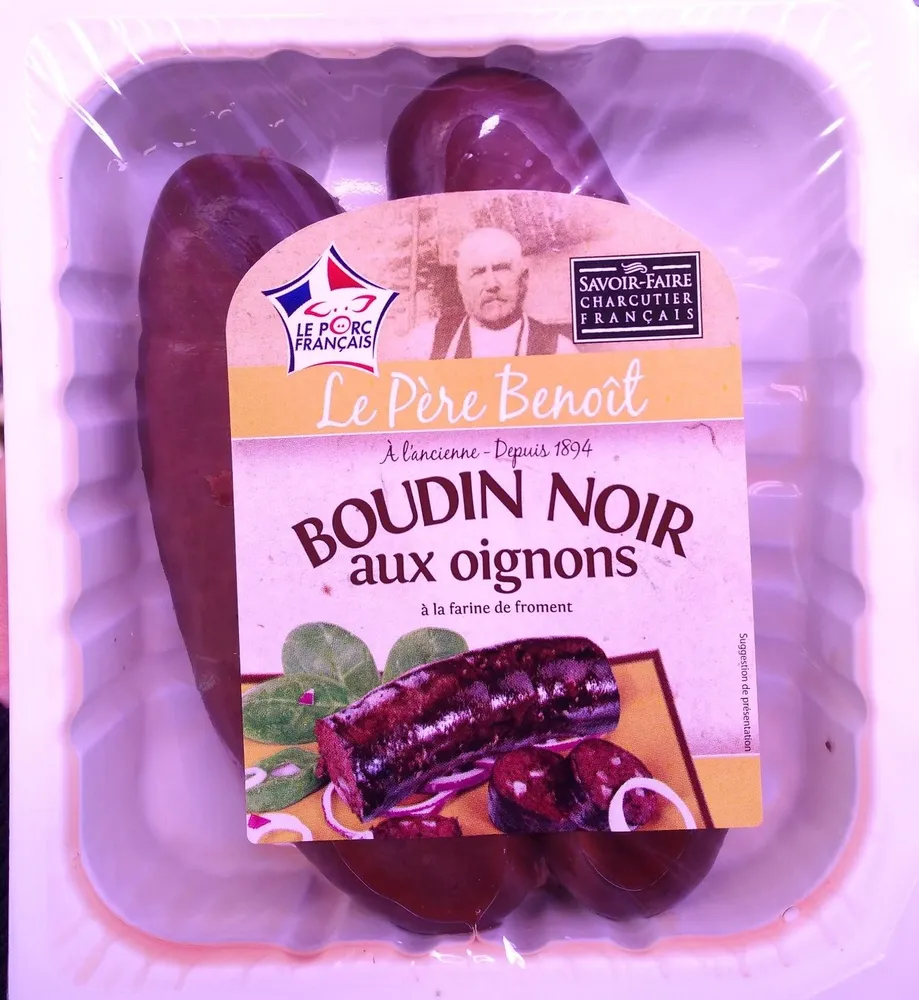 Boudin noir aux oignons à la farine de froment