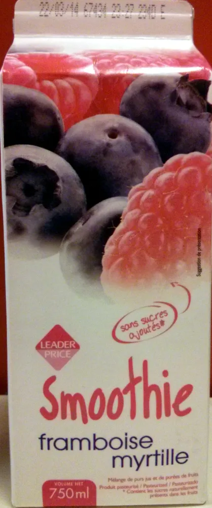 Smoothie framboise myrtille