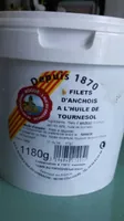 Filets d'anchois à l'huile de tournesol