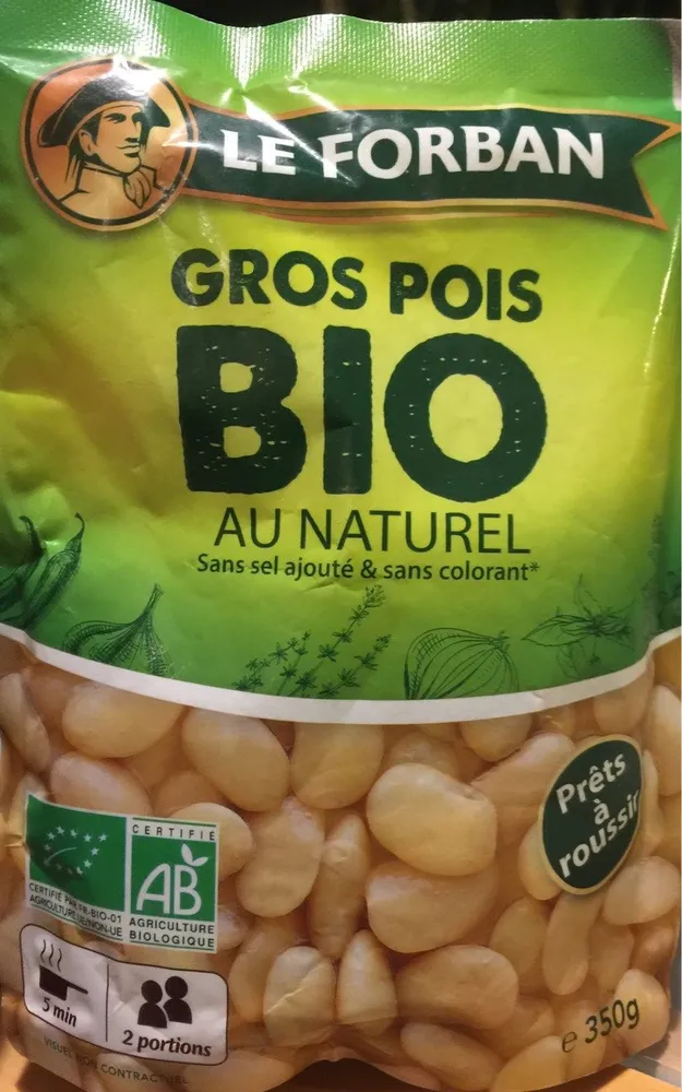 Gros pois bio au naturel