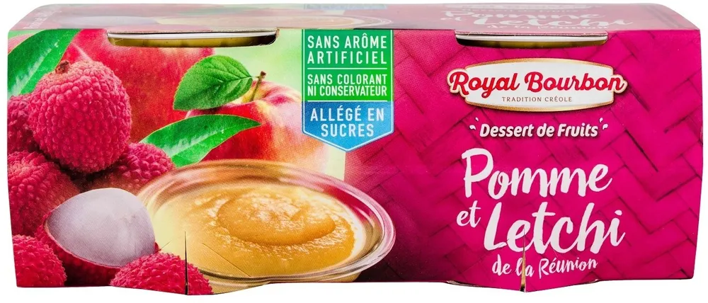 Dessert de fruits pomme/letchis