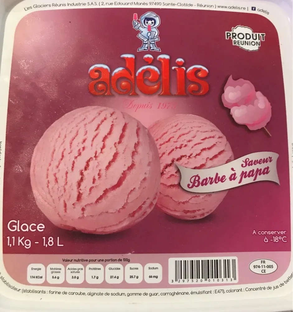 Glace Saveur barbe à papa