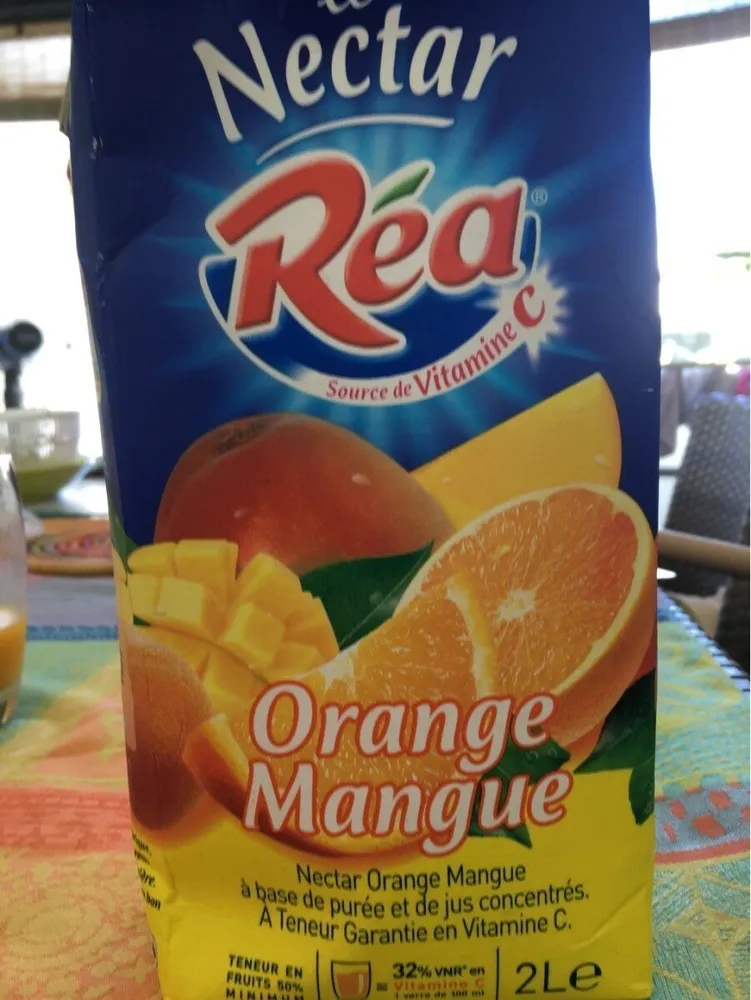 Jus d'orange mangue