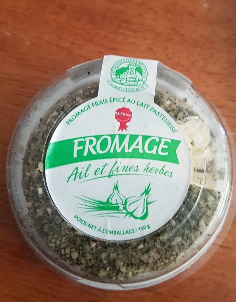 fromage frais épicé au lait pasteurisé