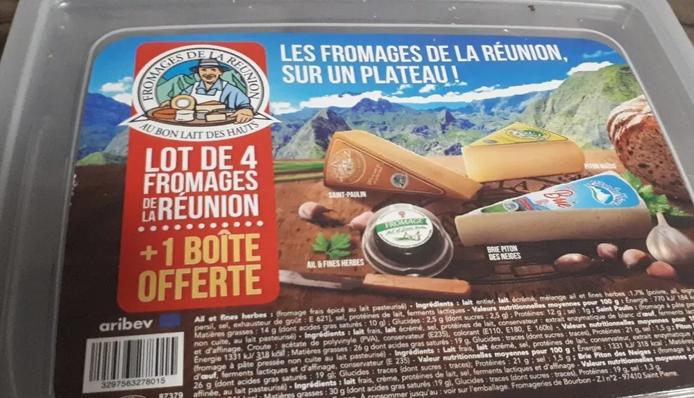 Les Fromages de la Reunion sur un plateau