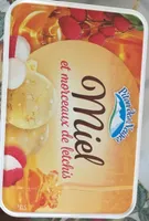 Glace miel et morceaux de letchis