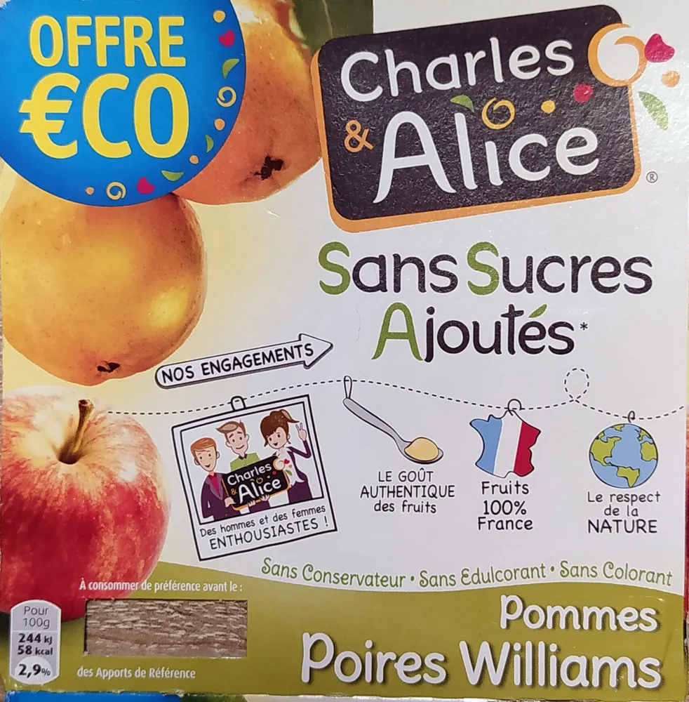 Compote Pommes Poires Williams 4x100g promo