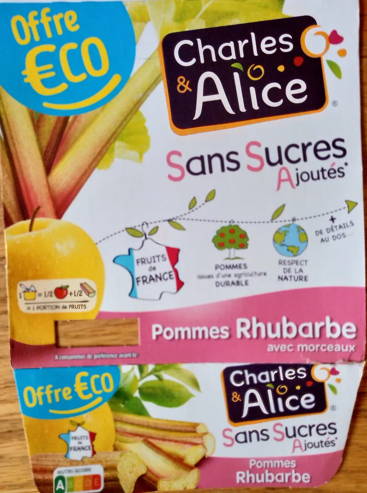 Pommes Rhubarbe avec morceaux