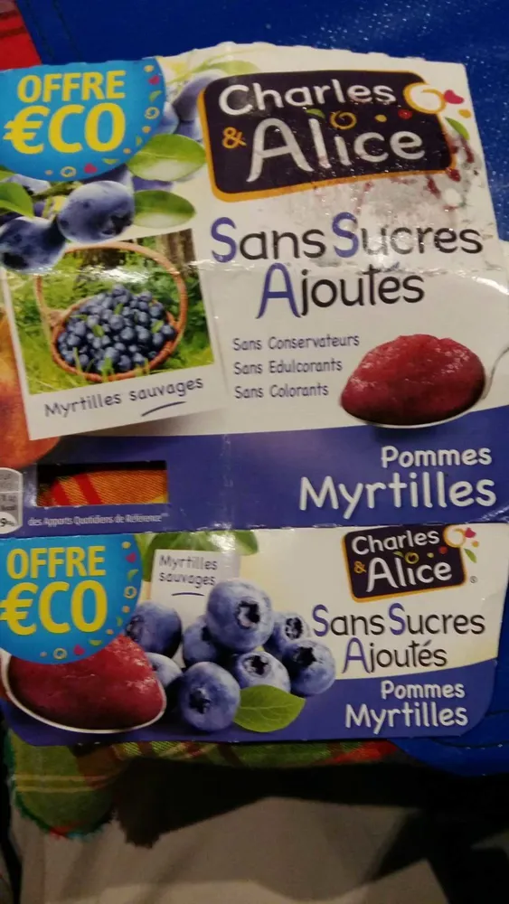 Pommes Myrtilles Sans Sucres Ajoutés